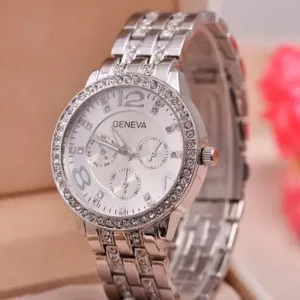 Geneva Women's Luxury Diamond Bling Crystal Quartz Watch