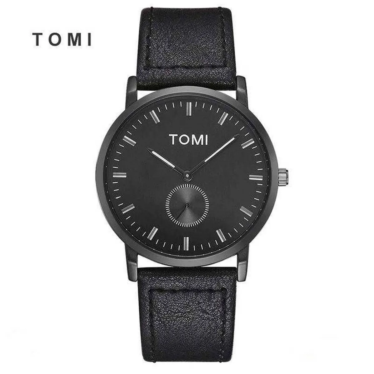 Tomi T074 Unisex Black Quartz Watch