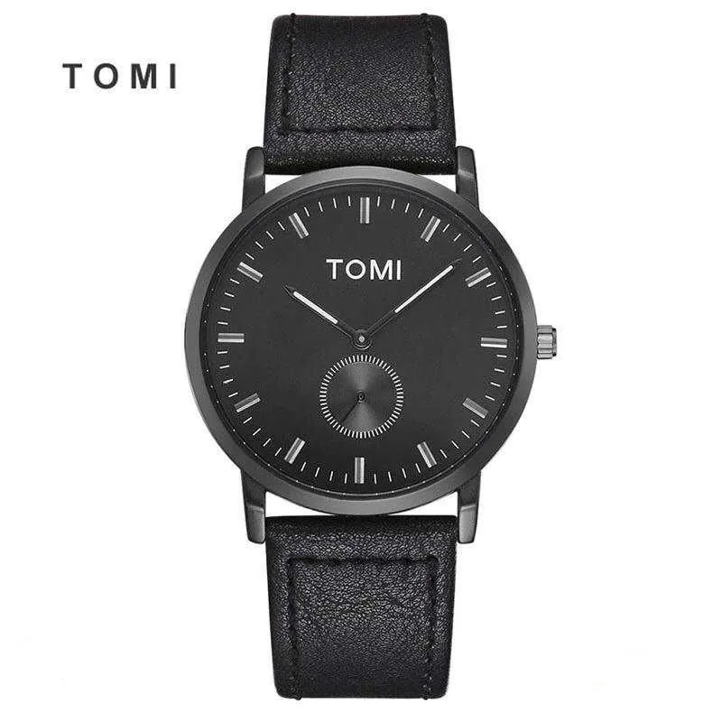 Tomi T074 Unisex Black Quartz Watch - image 2