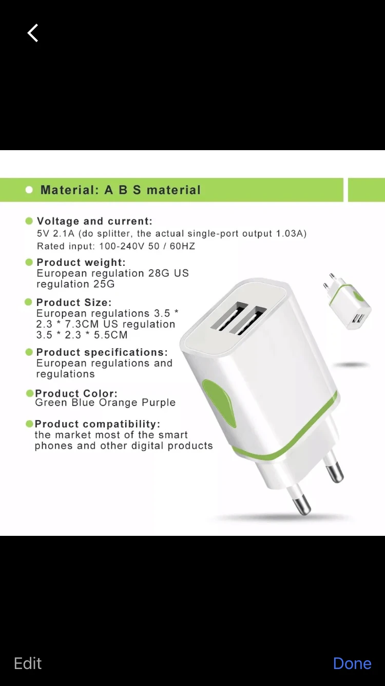 hcx hcx-503 2 Port USB Travel Wall Charger - image 2