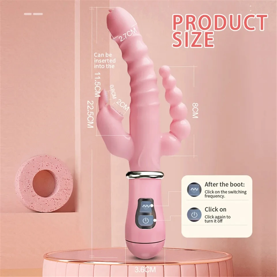 Generic 3-in-1 Vibrator Anal Vagina G-spot Stimulator - image 4