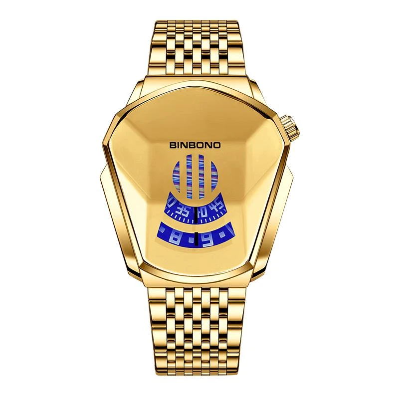 Binbond Mens Gold Fashionable Watch