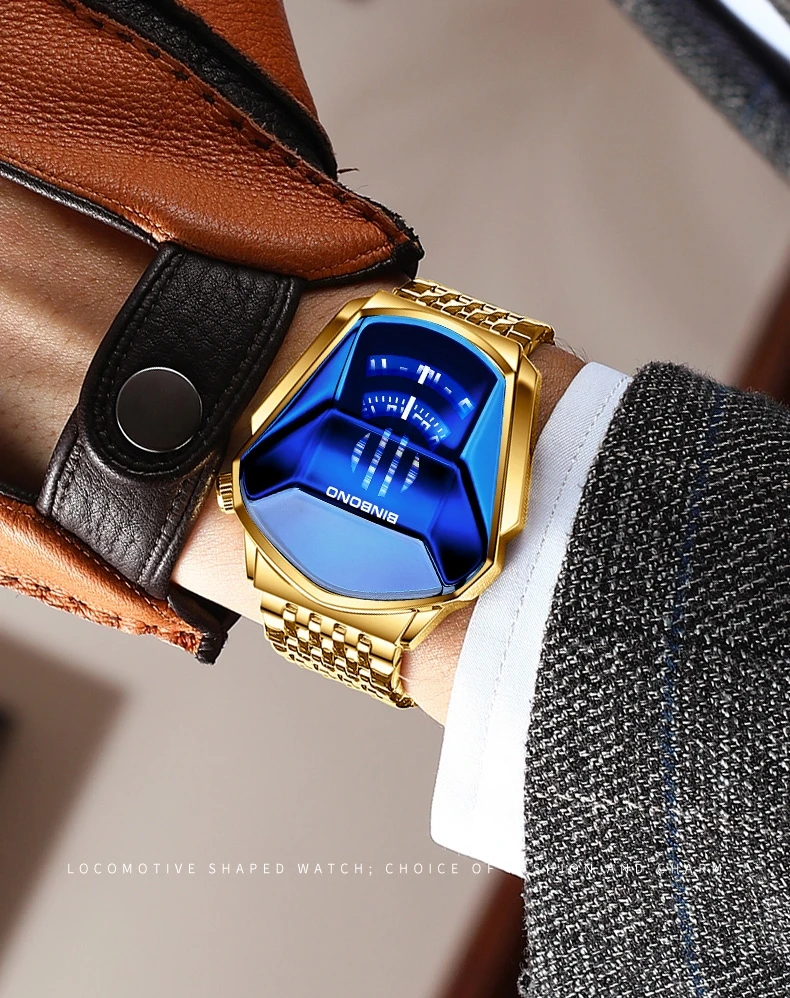 Binbond Mens Gold Fashionable Watch - image 3