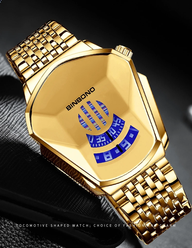 Binbond Mens Gold Fashionable Watch - image 2