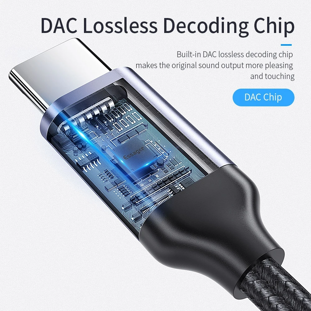 Essager USB C to 3.5mm Jack Earphone Adapter - image 4