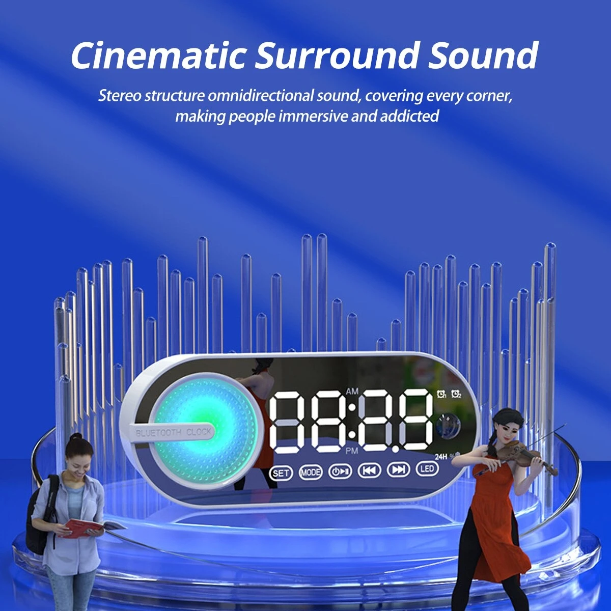 G30 Wireless Bluetooth Speaker With FM Radio Alarm Clock - image 2
