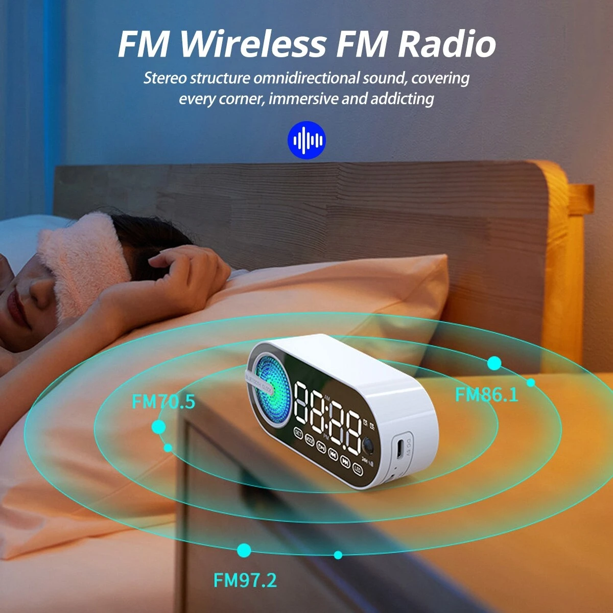 G30 Wireless Bluetooth Speaker With FM Radio Alarm Clock - image 4
