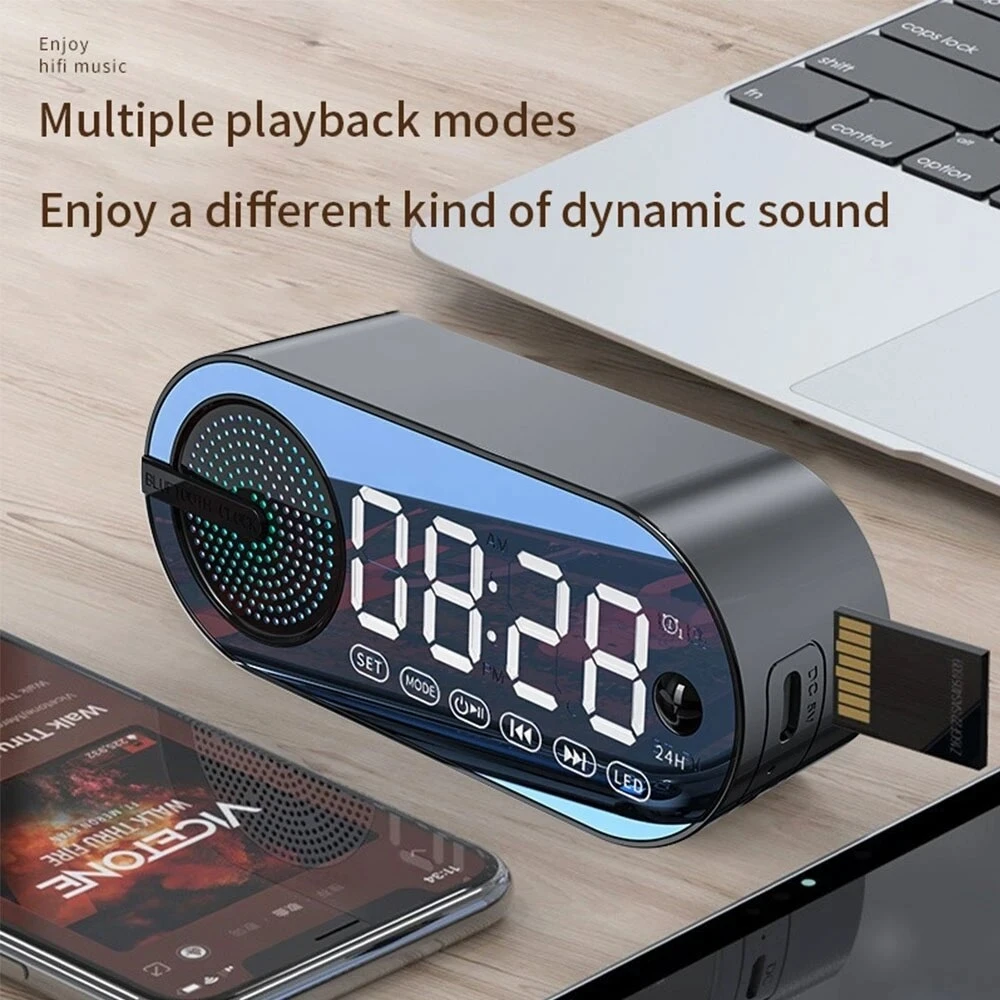 G30 Wireless Bluetooth Speaker With FM Radio Alarm Clock - image 6