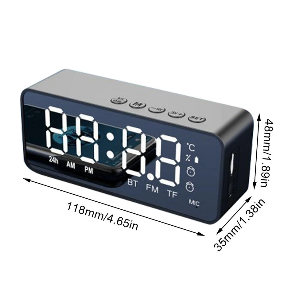 G50 Wireless Bluetooth Speaker With FM Radio Alarm Clock - image 3