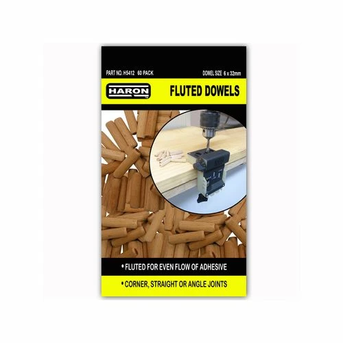 Haron Fluted dowels 60 PCE (6*32mm)