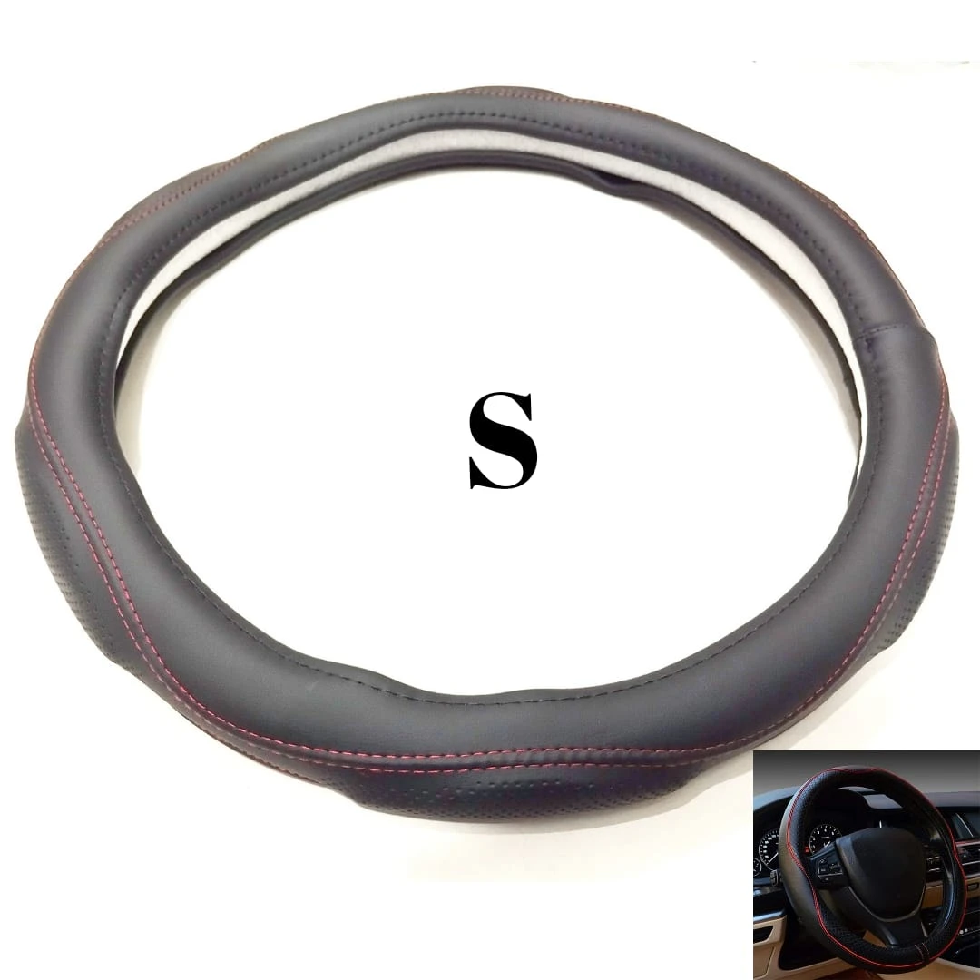 Generic Leather Small Steering Wheel Cover 35-36CM