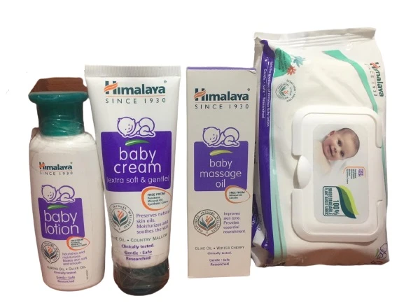Himalaya BABY Pack of 4 (Lotion / Cream / Oil / Wipes)