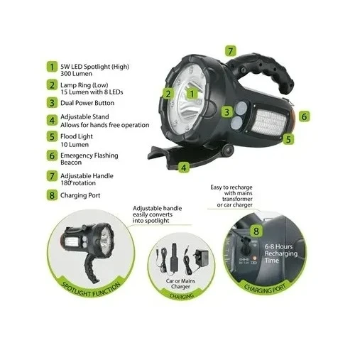 Arlec Rechargeable LED Spotlight Torch - image 2