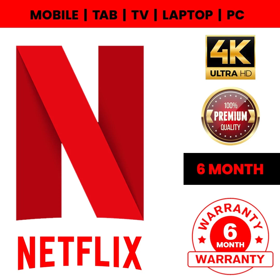 Netflix Premium Ultra HD 4k 6 Month Warranty