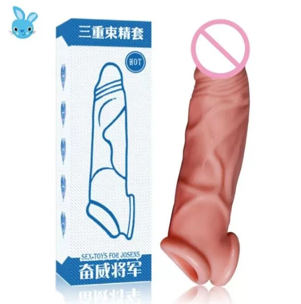 Generic Reusable Penis Extender Condom Sex Toy - image 2