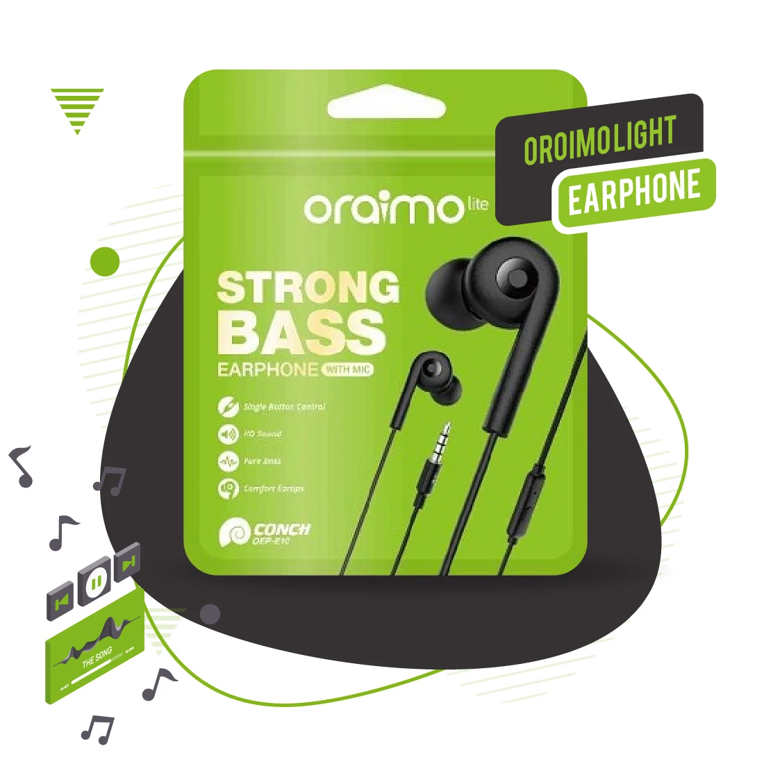 Oraimo E10 Wired Earphone With Microphone
