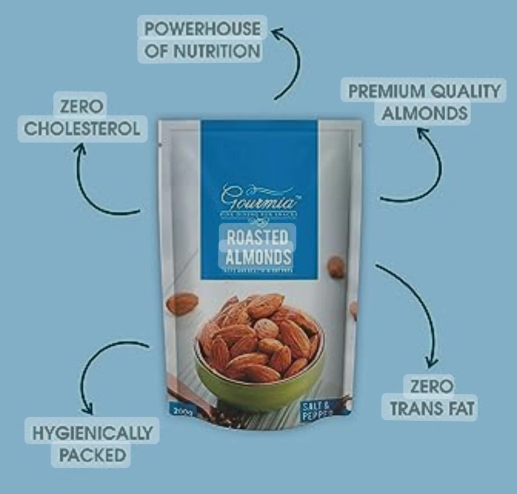Gourmia Roasted Almonds Salt & Pepper (200g) - image 2