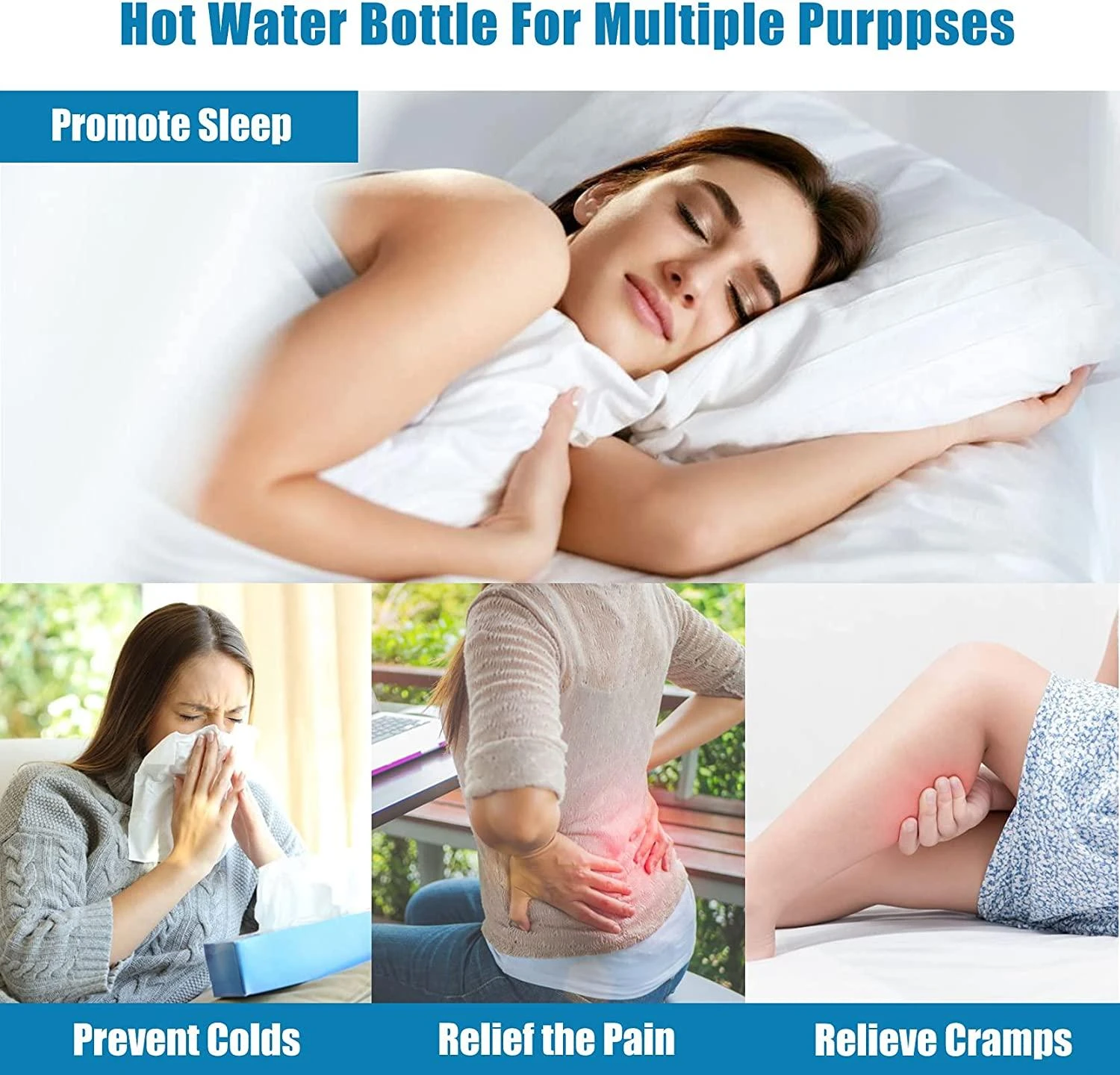 Smart 2L Hot Water Bottle Bag Menstrual Pain Relief - image 4
