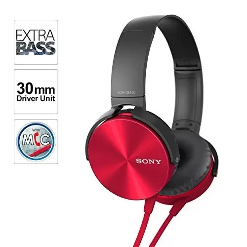 SONY MDR-XB450AP On-Ear EXTRA BASS Headphones with Mic - image 2
