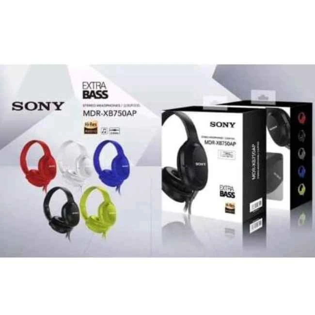 SONY MDR-XB750AP On-Ear Stereo Headphones with Mic