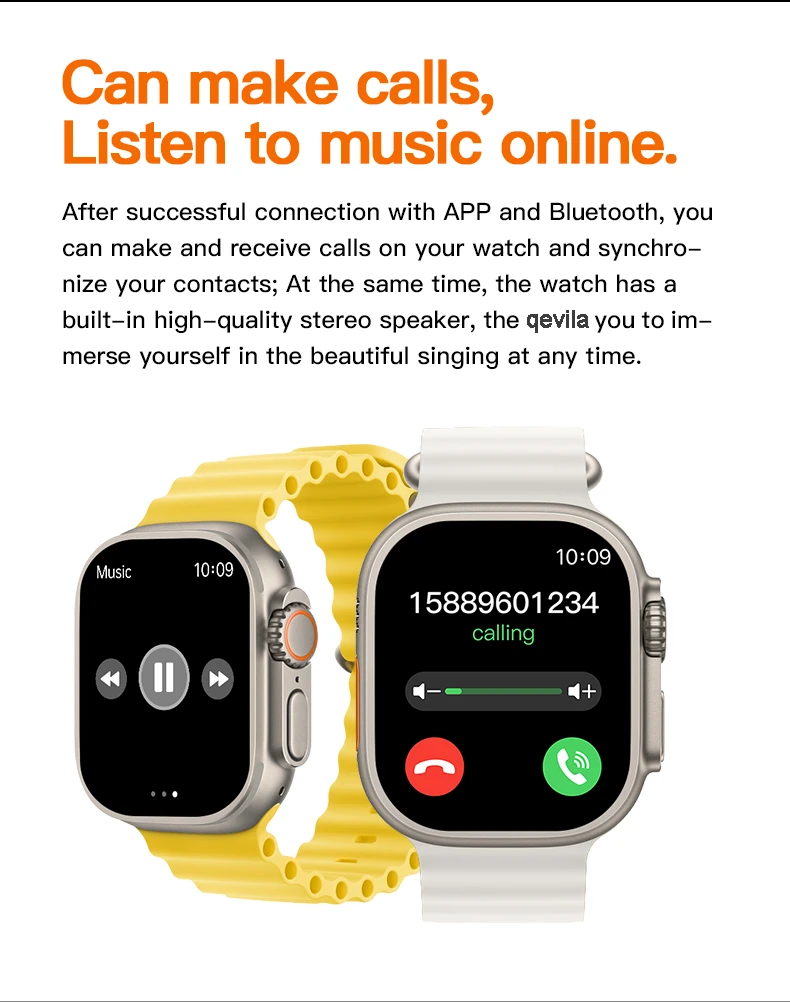 Generic T800 Ultra Smart Watch Bluetooth Wireless Charging - image 7