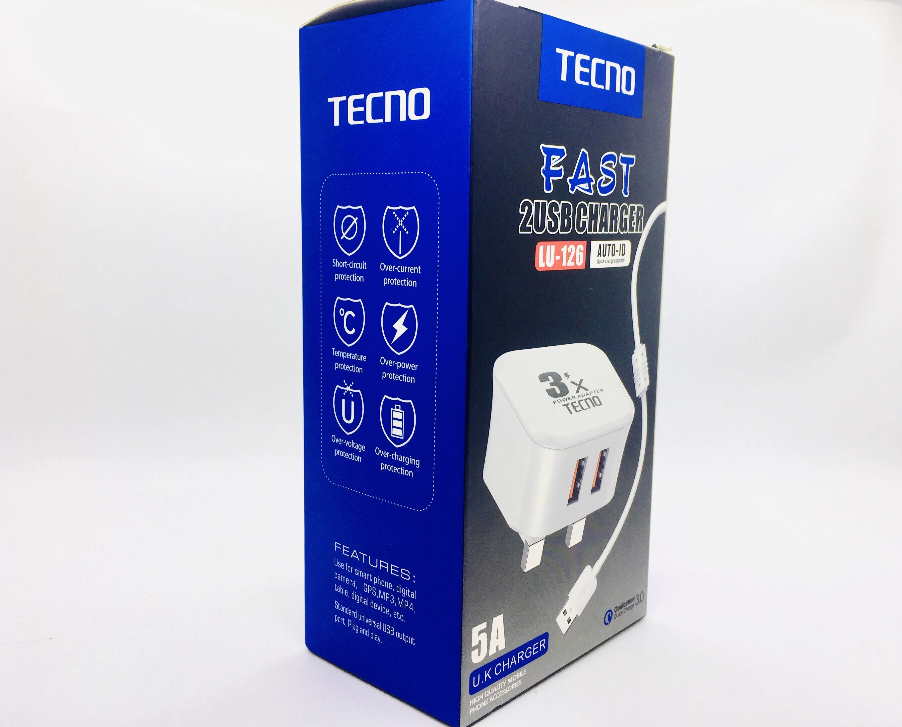 Tecno 5A Dual USB Fast Wall Charger - image 3