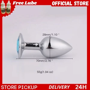 Metal Butt Plug Stainless Steel Anal sex Toy - Medium