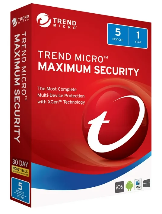 Trend Micro Maximum Security 1 Year 5 Devices