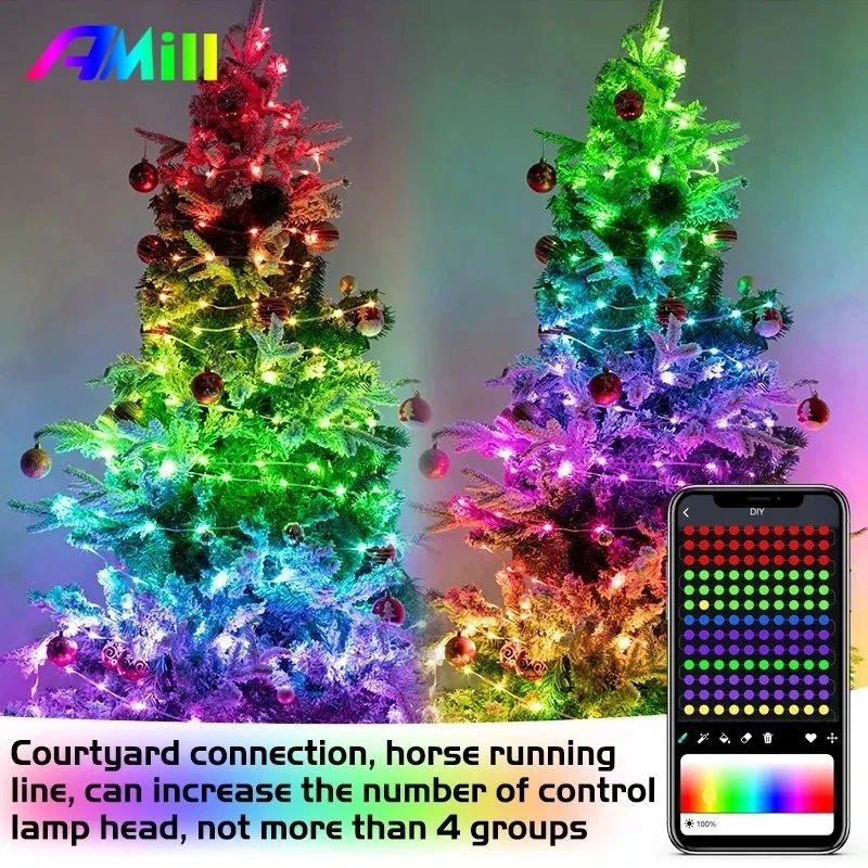 Generic Window Curtain String Light 8 Modes LED Fairy Lights With Remote - image 6