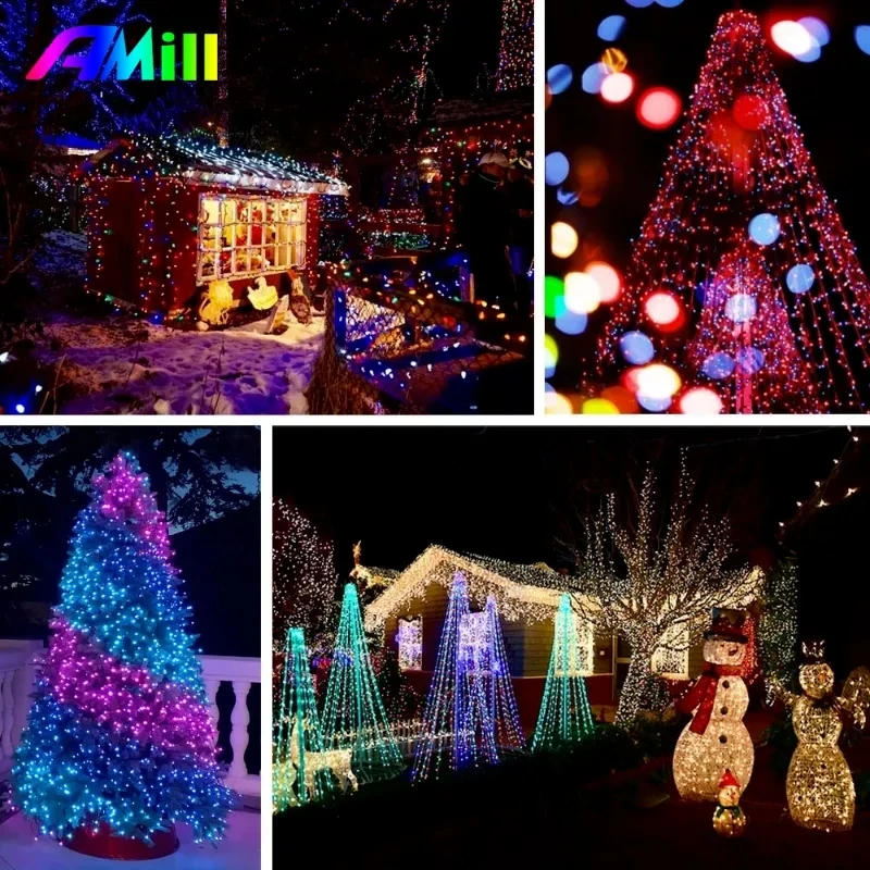 Generic Window Curtain String Light 8 Modes LED Fairy Lights With Remote - image 8