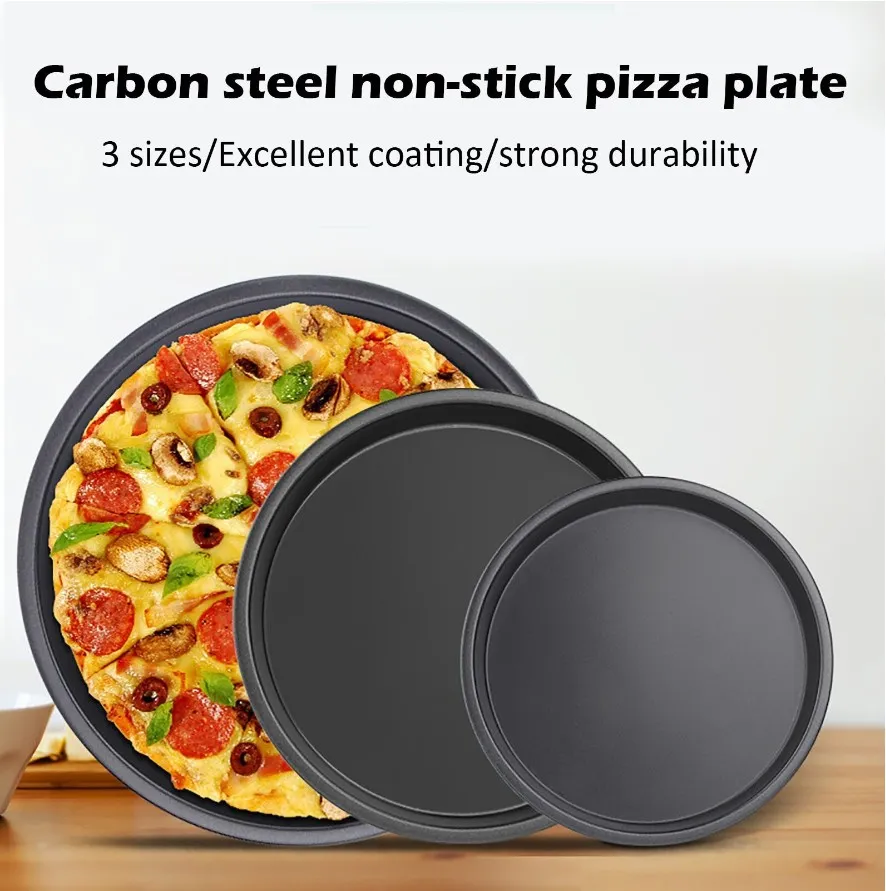 Generic 3-Piece Set Non-stick Pizza Pan Round Bakeware