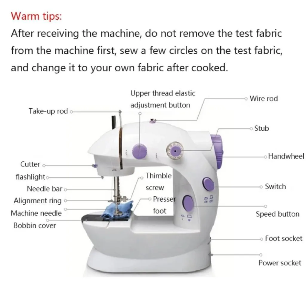 Generic 4-in-1 Portable Sewing Machine with Adapter & Pedal - image 4