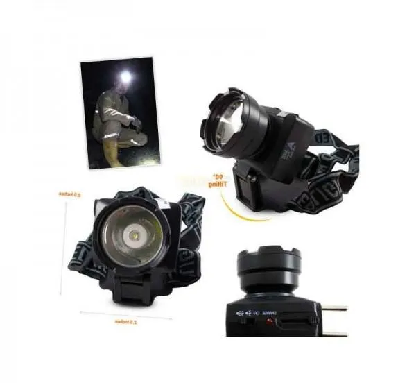 Aiko AS-665 Rechargeable Head Mounted LED Torch Lamp