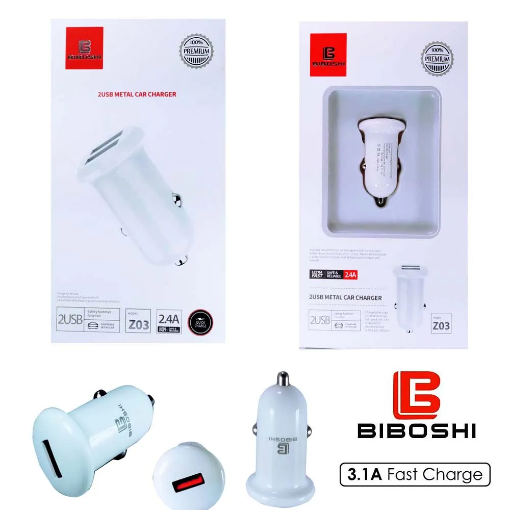 Biboshi 1 USB Port Car Charger Fast Charge 3.1A