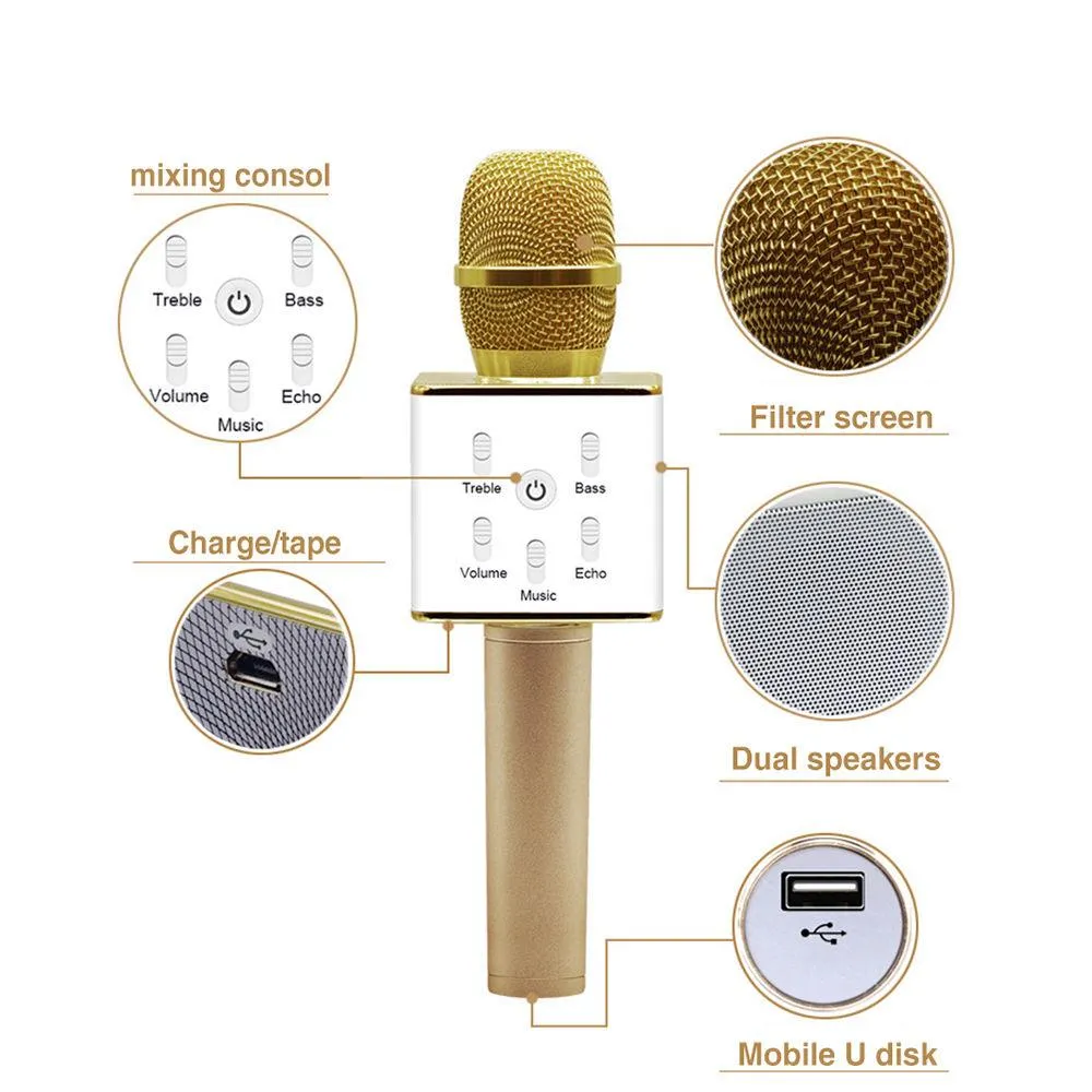 Generic Bluetooth Wireless Microphone KTV Karaoke Speaker - image 4