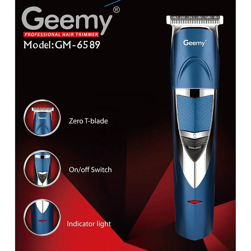 Geemy Gm-6589 Professional Hair Beard Clipper Rechargeable Trimmer
