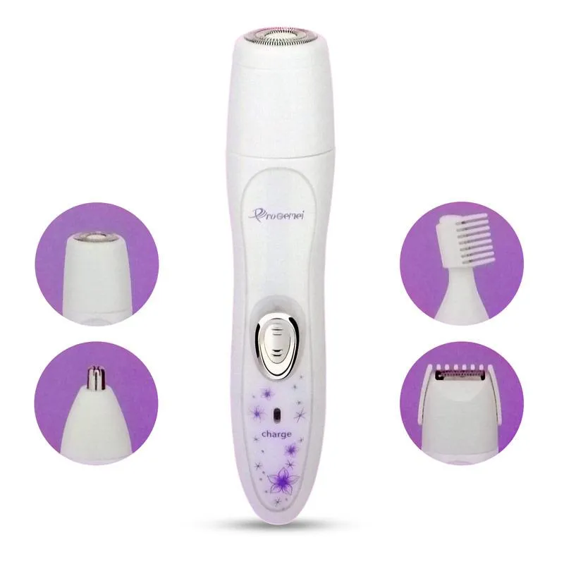 Gemei GM-3078 4-in-1 Lady Shaver & Trimmer Kit