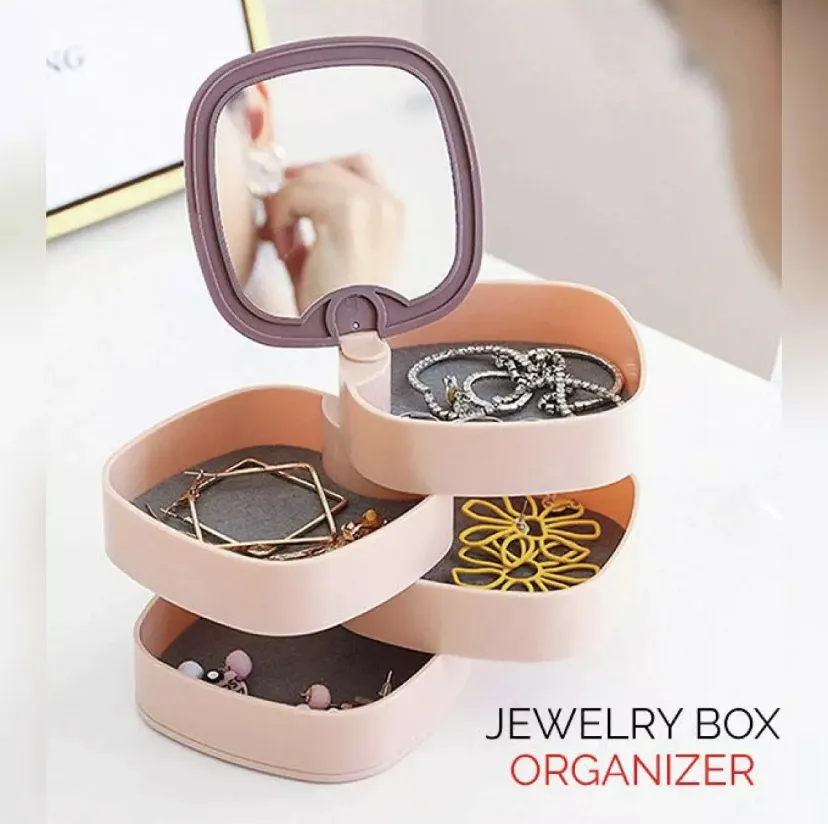 Generic Jewelry Box Rotatable 360 Rotating Mirror
