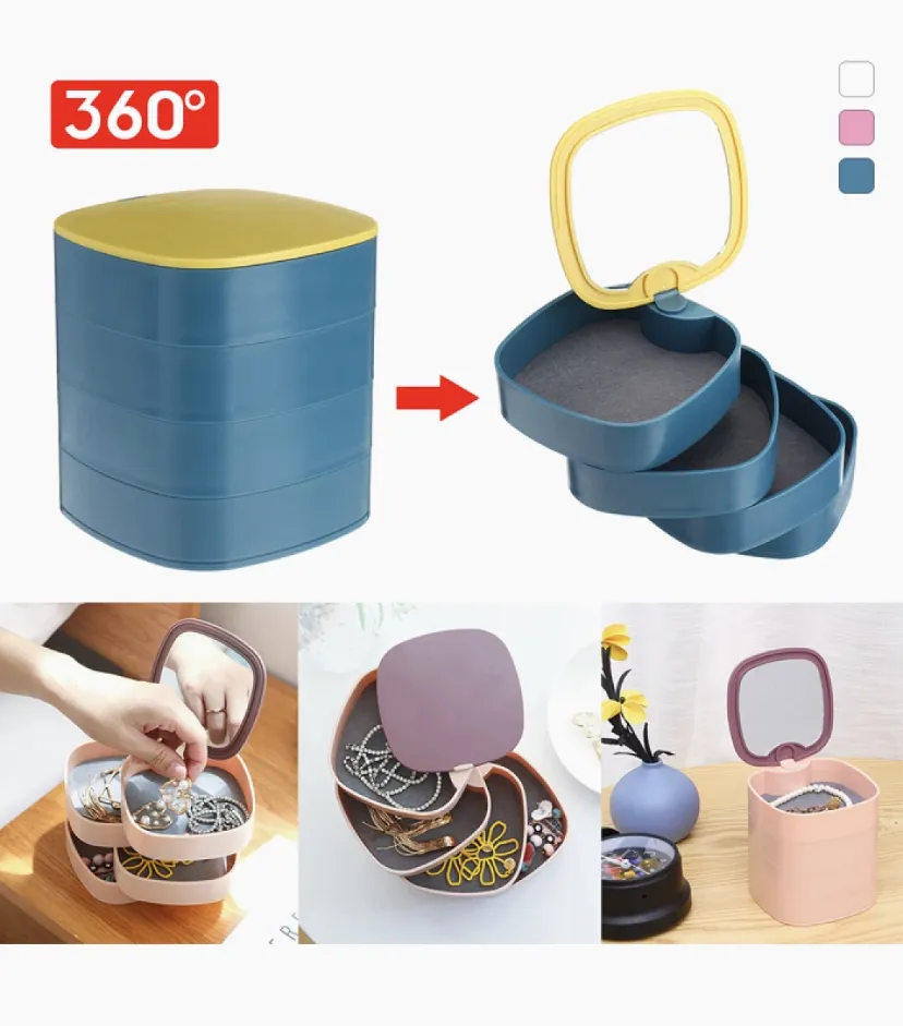 Generic Jewelry Box Rotatable 360 Rotating Mirror - image 4