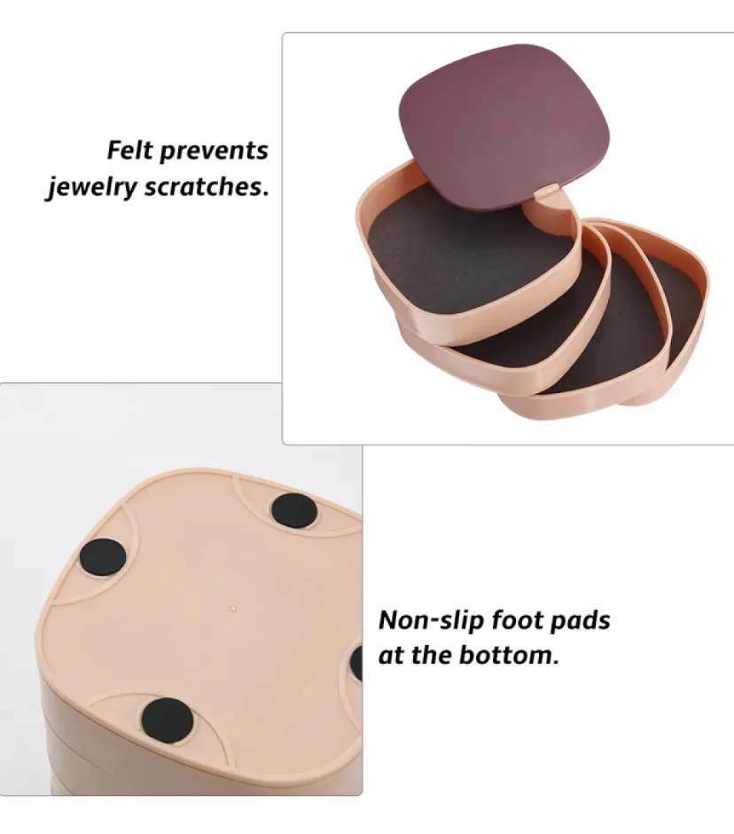 Generic Jewelry Box Rotatable 360 Rotating Mirror - image 5