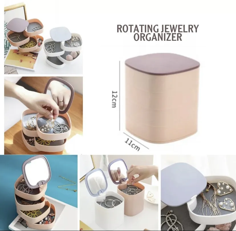 Generic Jewelry Box Rotatable 360 Rotating Mirror - image 6