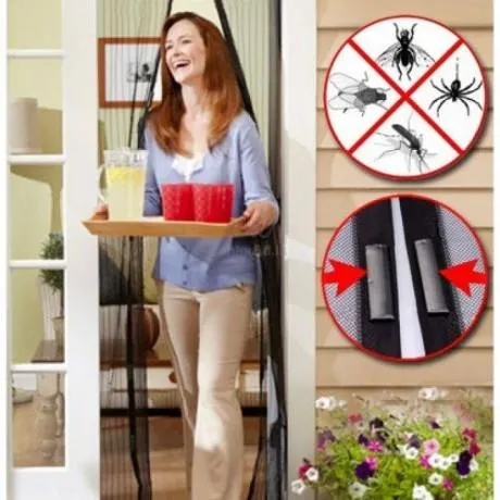 Magic Mesh Screen Door 18 Magnets 83x19.5-Inch Black - image 2