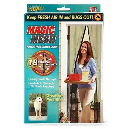 Magic Mesh Screen Door 18 Magnets 83x19.5-Inch Black - image 3