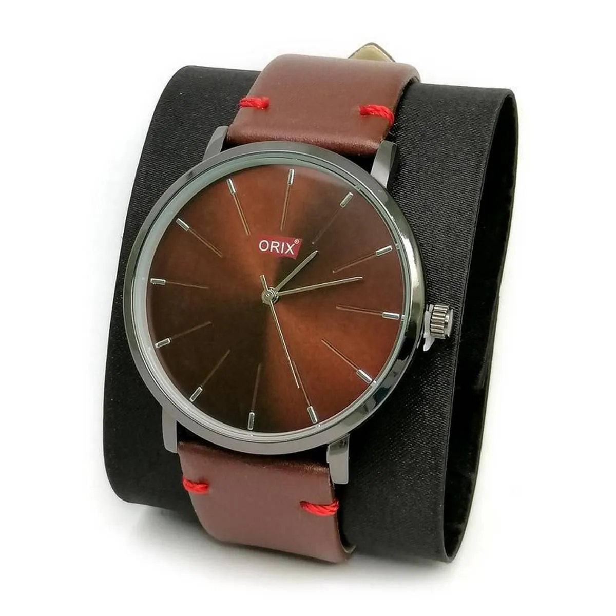 ORIX Mens Leather Watch Quartz Movement - image 1