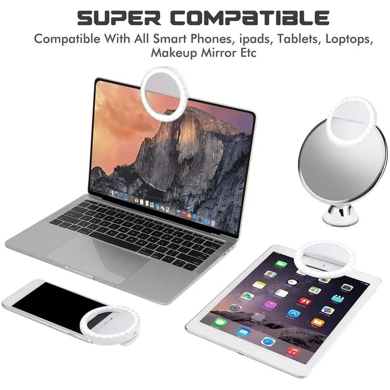 Generic Portable Rechargeable Selfie Ring Light 3 Brightness - image 7