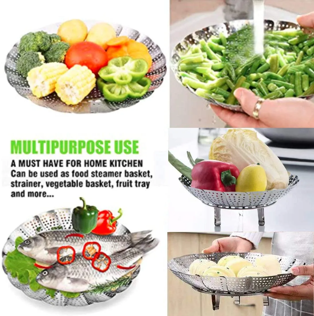 Generic Stainless Steel Lotus Steaming Tray Multi-Function - image 5