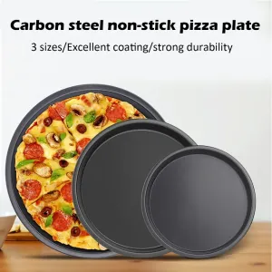Generic 3-Piece Set Non-stick Pizza Pan Round Bakeware