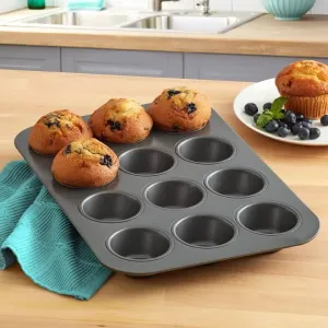 Premium Non Stick 12-Cup Muffin & Cupcake Tray