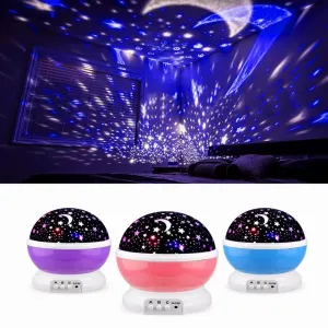 Generic Rotating Night Light Projector Lamp Starry Sky