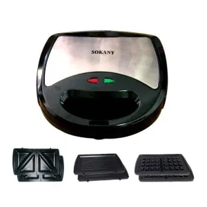 Sokany 3-in-1 Waffle/Grill/Sandwich Maker